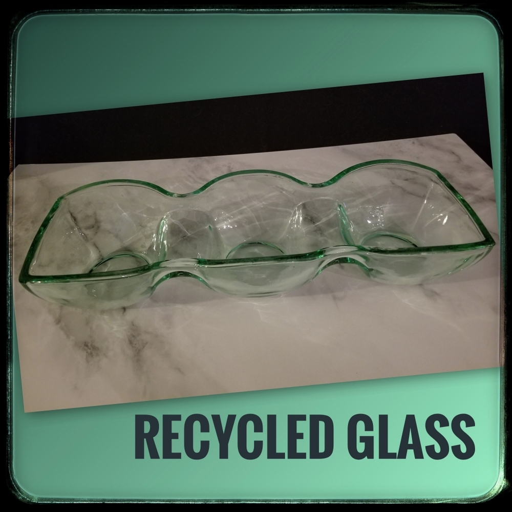 Recycled Glass Condiment Server